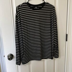 Shein black and white tunic